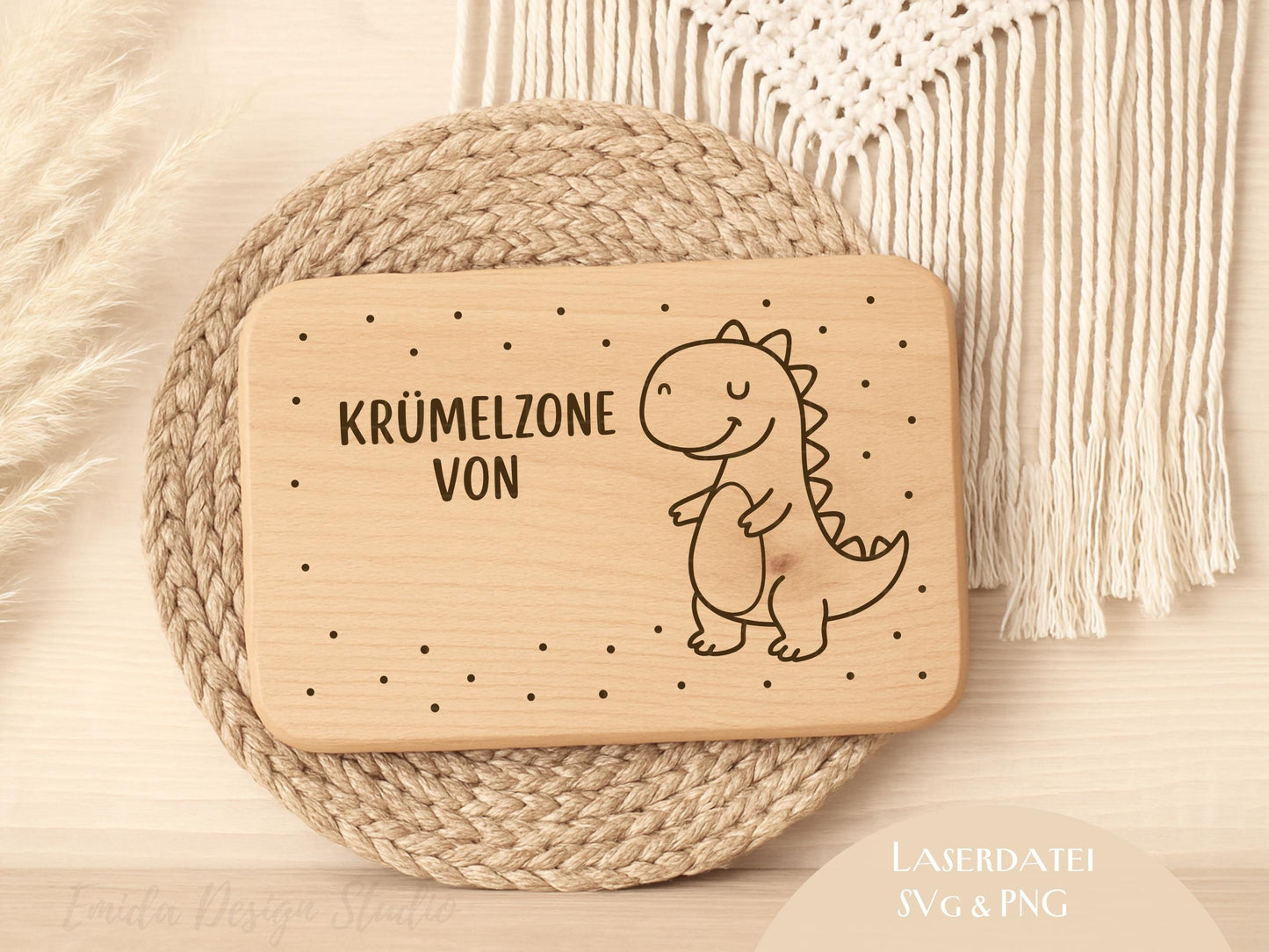 Kinder Frühstücksbrettchen Laserdatei – Krümelzone von… Tiere SVG PNG | Holz Gravur Datei Dino Einhorn Löwe Giraffe | Geschenkidee Kind
