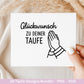 Taufe Plotterdatei Bundle – Einladung und Segenswünsche | Christliche Tauf SVG Designs | Taufkind Kreuz Regenbogen Boot | Cricut Laserdatei