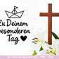 Taufe Plotterdatei Bundle – Einladung und Segenswünsche | Christliche Tauf SVG Designs | Taufkind Kreuz Regenbogen Boot | Cricut Laserdatei