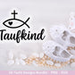 Taufe Plotterdatei Bundle – Einladung und Segenswünsche | Christliche Tauf SVG Designs | Taufkind Kreuz Regenbogen Boot | Cricut Laserdatei