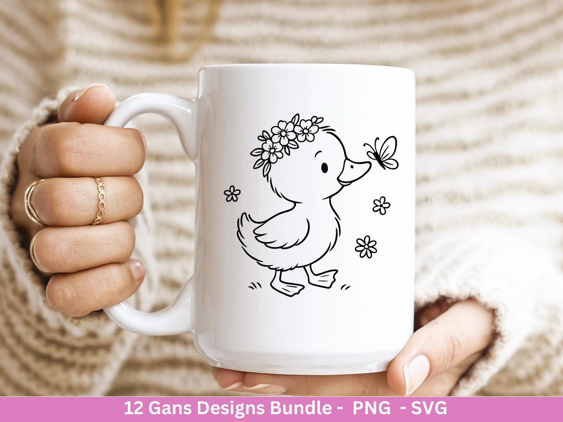 Gans Plotterdatei Bundle – Frühlings & Oster Gans Motive | Gans schöne Ostern Sprüche | Frühling SVG PNG | Cricut Laserdatei Geschenk