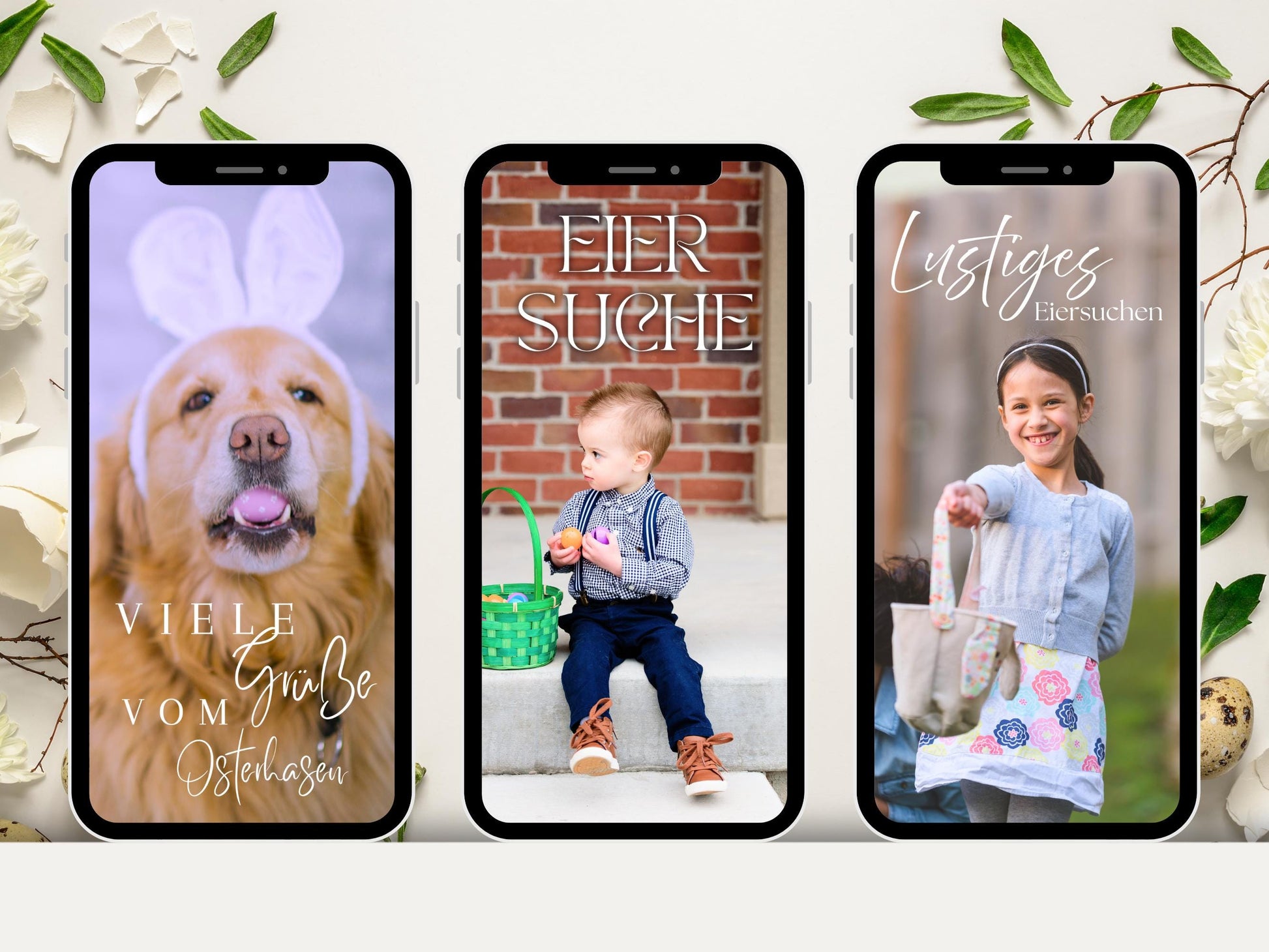 170 Instagram Story Sticker Ostern | Frühling Deutsch | Oster Sprüche, Hasen & Eier | Kalligrafie Story Set | Daily | Alltag | Sprüche Insta