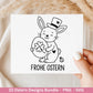 Ostern Plotterdatei Bundle – Hasen & Eier Motive | Frohe Ostern Sprüche SVG | Oster Deko | Geschenk | Laserdatei Frühling Deutsch Basteln