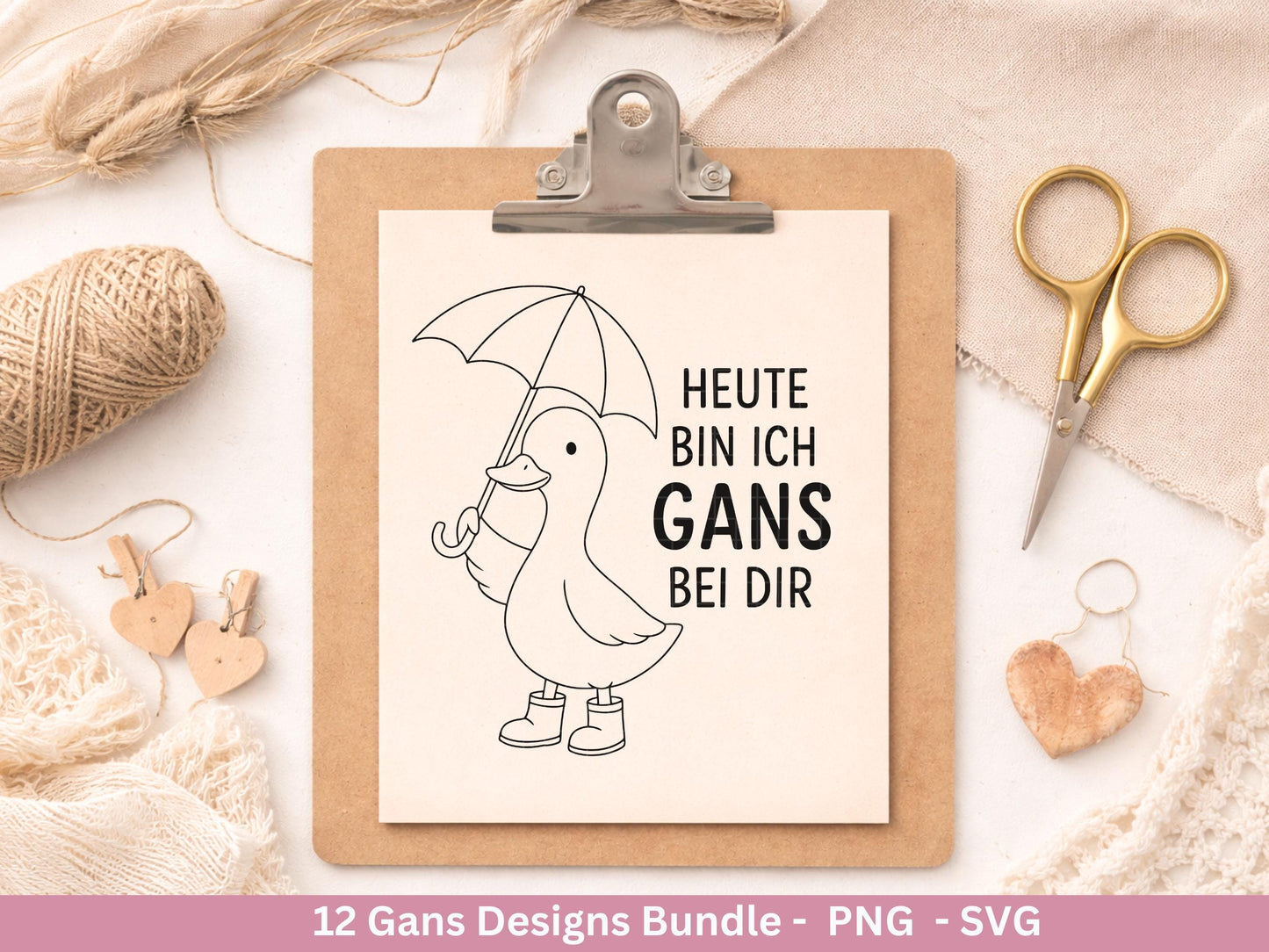 Gans Plotterdatei Bundle – Süße Gänse Motive & Wortspiele | Gans viel Liebe Sprüche SVG | Cricut Silhouette | Laserdatei Holzgravur