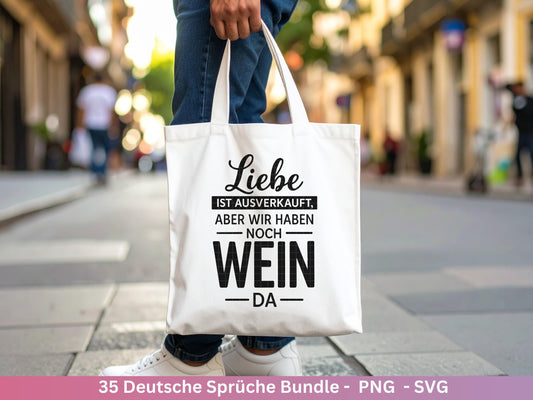 Lustige Deutsche Sprüche SVG Bundle – Beutel & Taschen Zitate | Humorvolle Statements | Geschenk Ideen | Cricut Sprüche Laserdatei Geschenk