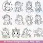 Einhorn Plotterdatei Bundle – Süße Einhorn Motive | SVG PNG | Kinder Design | Cricut & Silhouette Laserdatei | Clipart Geschenk Regenbogen