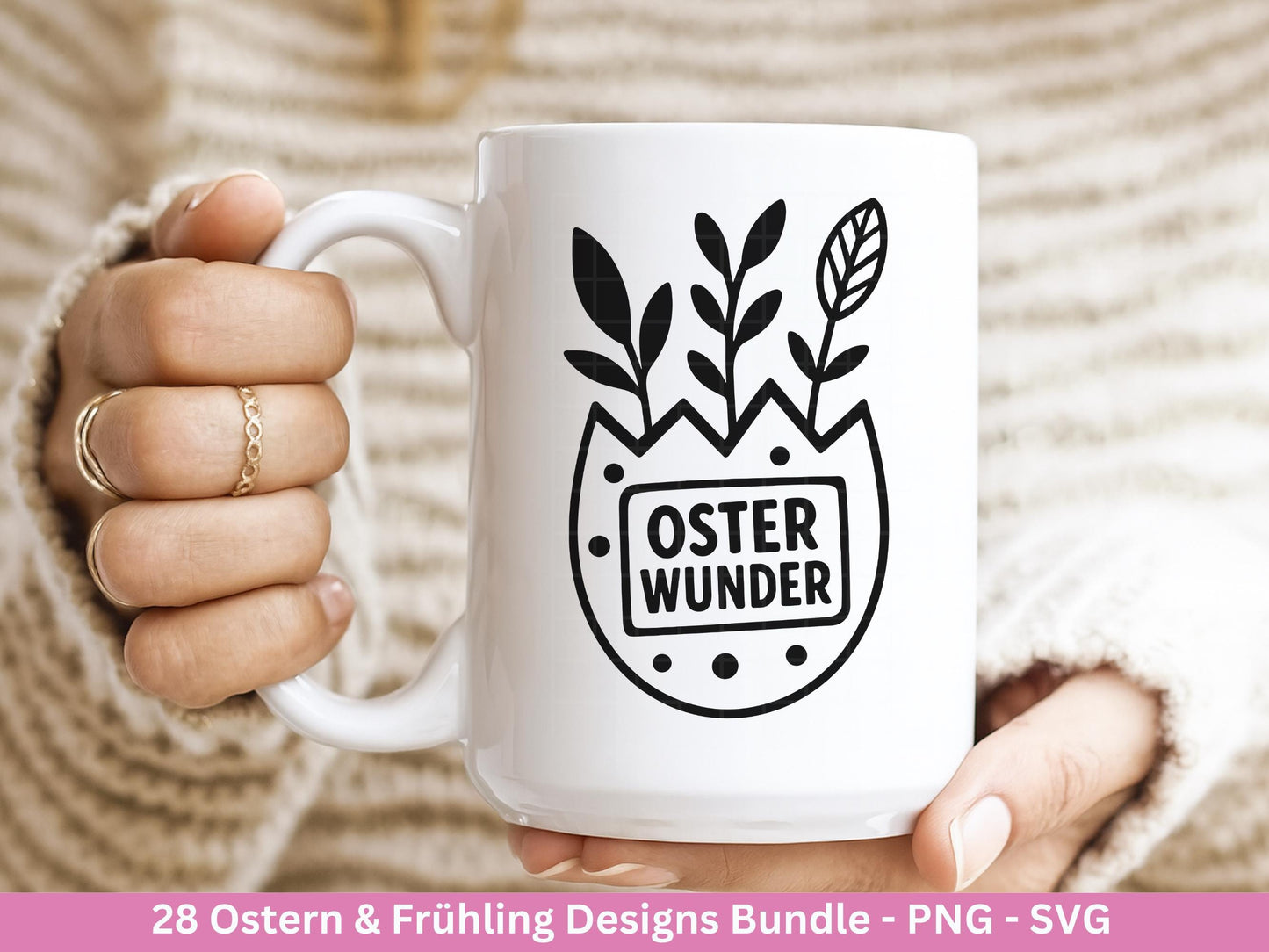 Ostern & Frühling Plotterdatei Bundle – Frohe Ostern Sprüche | Hasen Motive | Deutsche Ostergrüße SVG | Hallo Frühling | Cricut Laserdatei