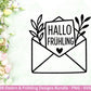 Ostern & Frühling Plotterdatei Bundle – Frohe Ostern Sprüche | Hasen Motive | Deutsche Ostergrüße SVG | Hallo Frühling | Cricut Laserdatei