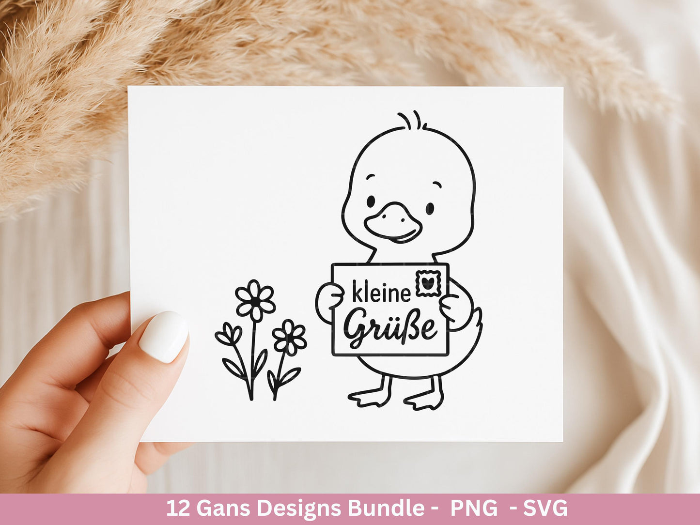 Gans Plotterdatei Bundle – Frühlings Gans Motive & Wortspiele | Hallo Frühling | Frohe Ostern Sprüche SVG PNG | Cricut | Laserdatei Geschenk
