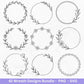 Blumenkranz Plotterdatei Bundle – 42 Kränze SVG PNG | Lorbeerkranz Monogramm Rahmen | Hochzeit Boho Deko | Cricut | Laserdatei Holzgravur