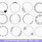 Blumenkranz Plotterdatei Bundle – 42 Kränze SVG PNG | Lorbeerkranz Monogramm Rahmen | Hochzeit Boho Deko | Cricut | Laserdatei Holzgravur