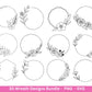 Blumenkranz Plotterdatei Bundle – 30 Kränze SVG PNG | Lorbeerkranz Monogramm Rahmen | Hochzeit Boho Deko | Cricut | Laserdatei Holzgravur