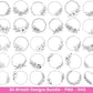 Blumenkranz Plotterdatei Bundle – 30 Kränze SVG PNG | Lorbeerkranz Monogramm Rahmen | Hochzeit Boho Deko | Cricut | Laserdatei Holzgravur