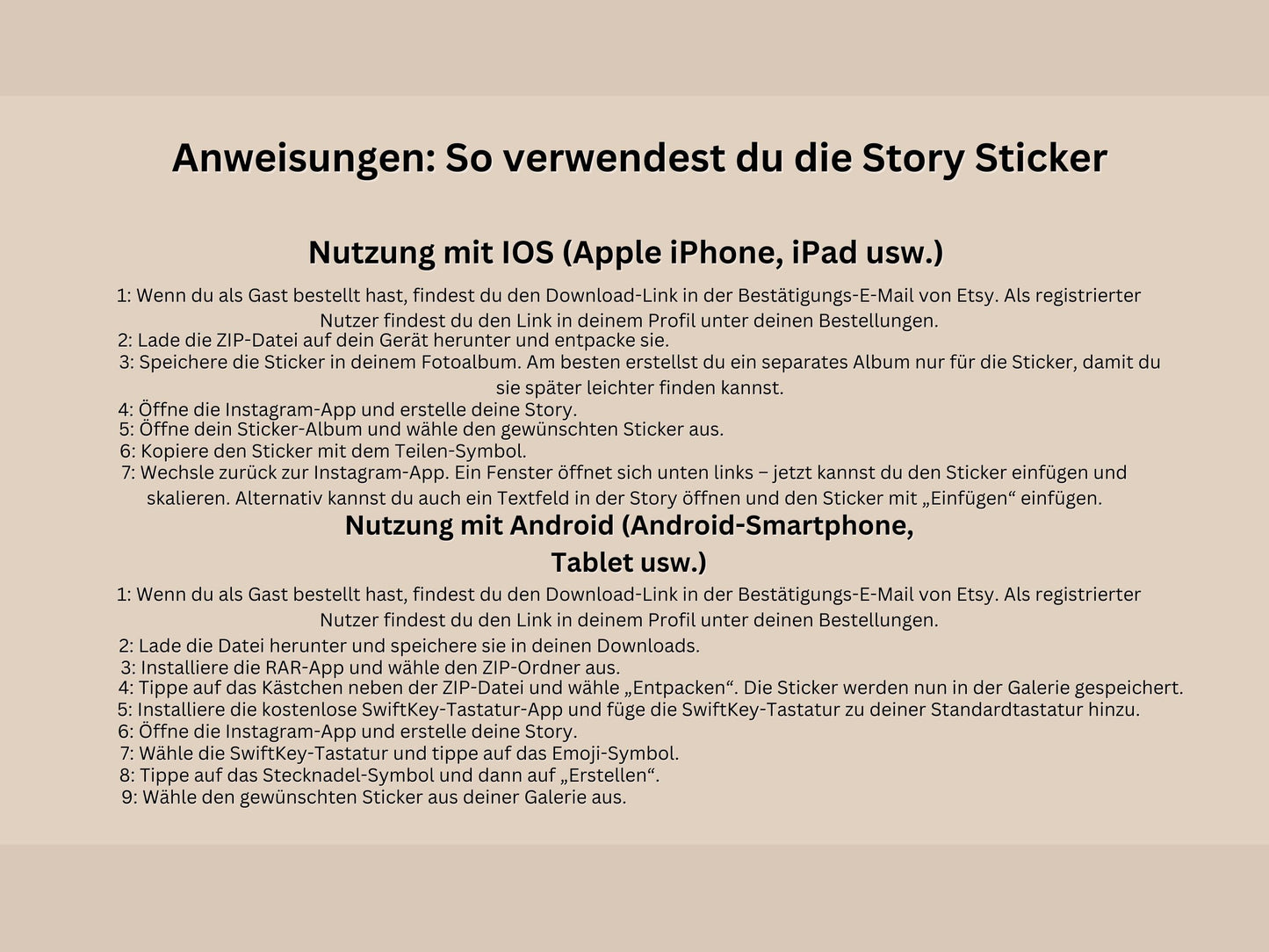 120 Instagram Story Sticker – Deutsch | Alltag | Kaffee | Humor | Home | Storysticker Daily | Basic | Kalligraphie | Guten Morgen | Sprüche