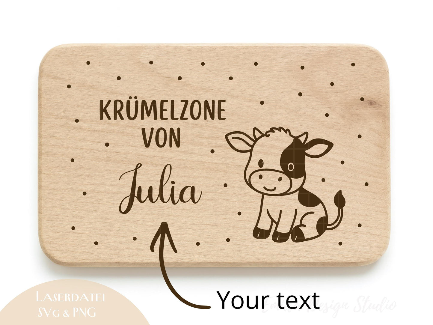 Kinder Frühstücksbrettchen Laserdatei – Krümelzone von… Tiere SVG PNG | Holz Gravur Datei Dino Einhorn Löwe Giraffe | Geschenkidee Kind