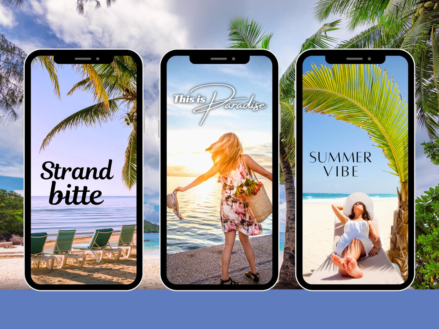 140 Instagram Story Sticker Sommer – Urlaubssticker für Insta Stories – Strand – Pool - Strand Sprüche – Sommer Content Creator Bundle Daily
