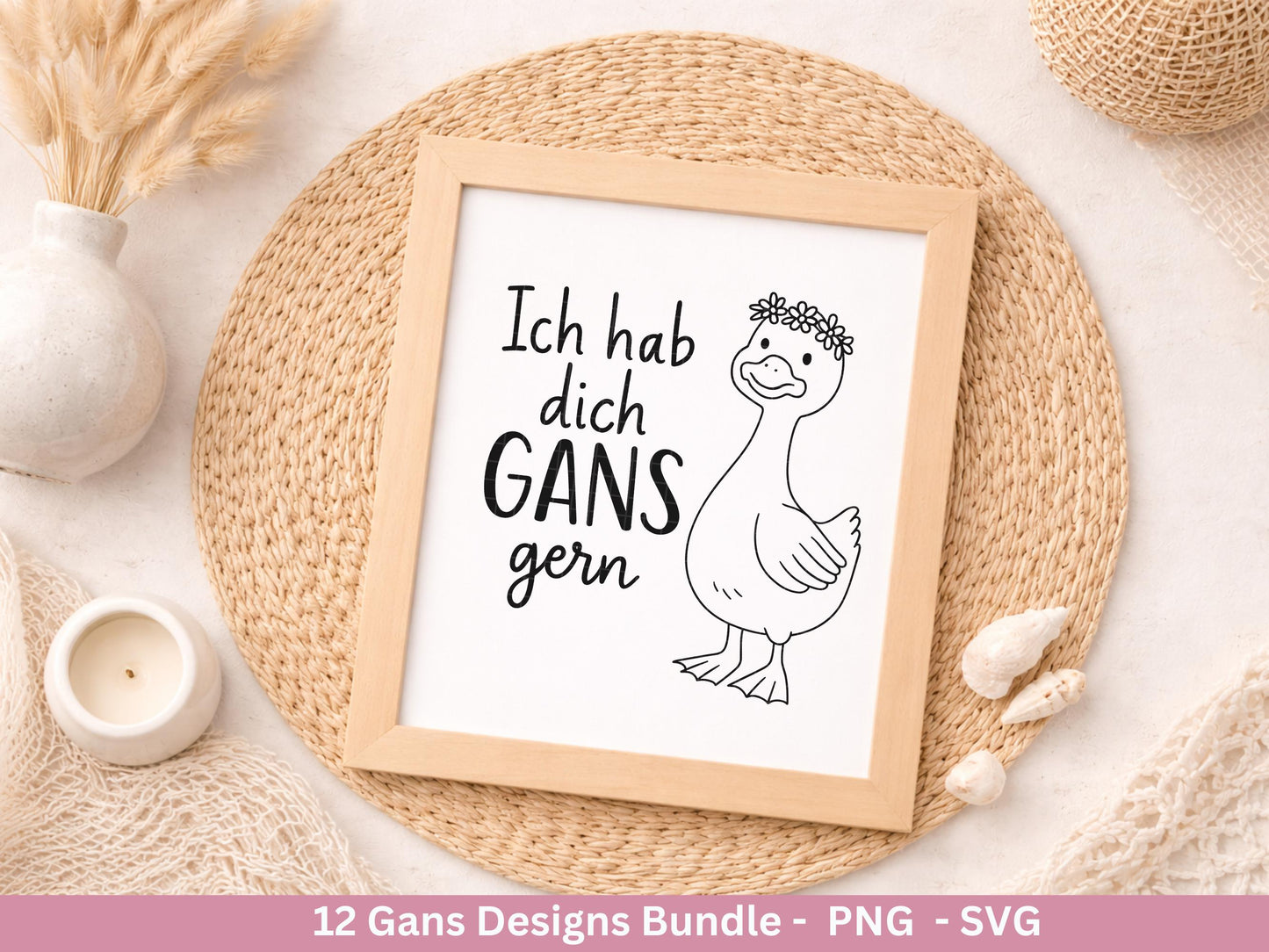 Gans Plotterdatei Bundle – Süße Gänse Motive & Wortspiele | Gans viel Liebe Sprüche SVG | Cricut Silhouette | Laserdatei Holzgravur