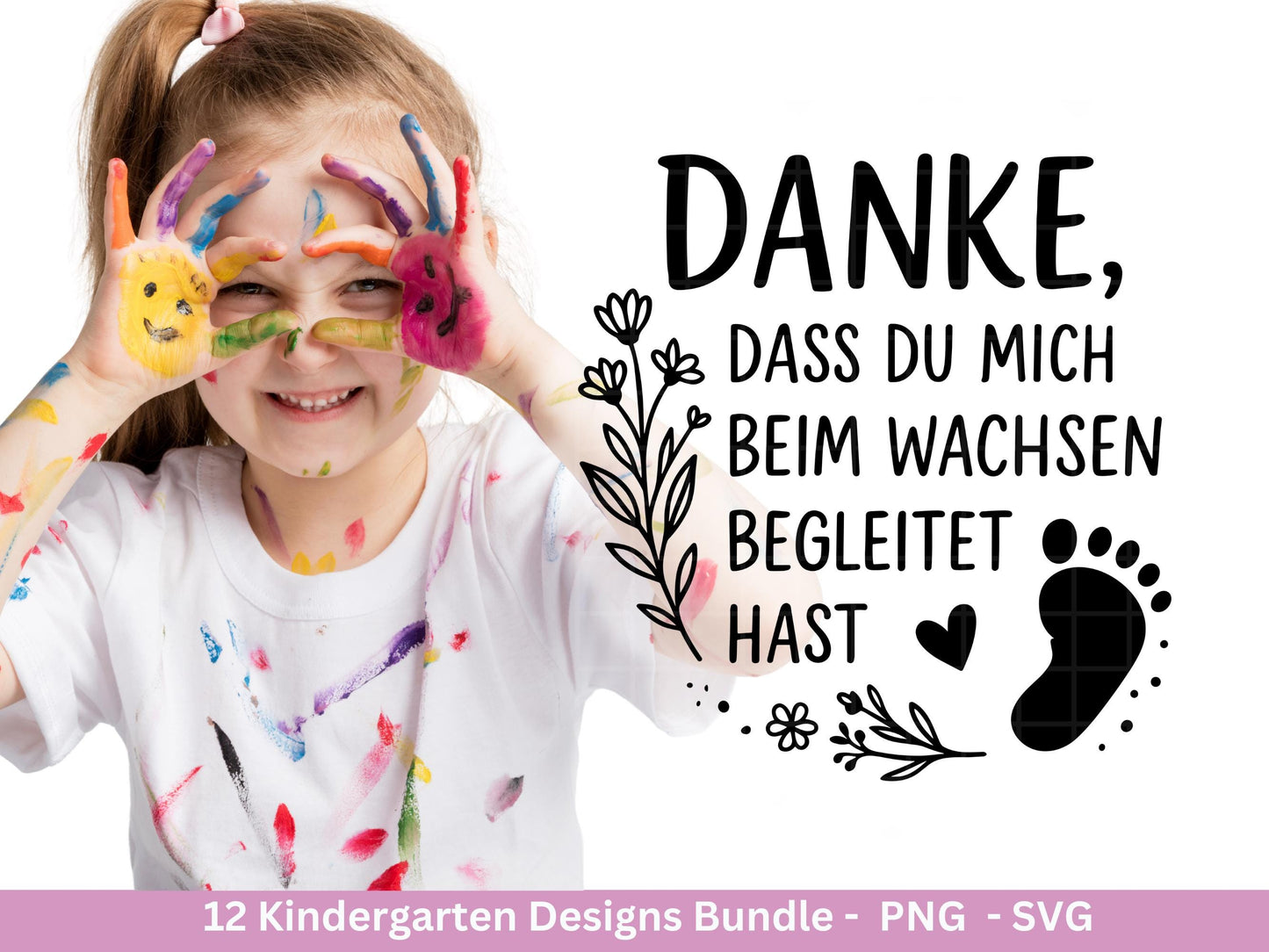 Erzieherin Plotterdatei Bundle – Danke Kindergarten Abschied | Deutsche Sprüche SVG | Geschenk Erzieherin | Cricut Silhouette | Laserdatei