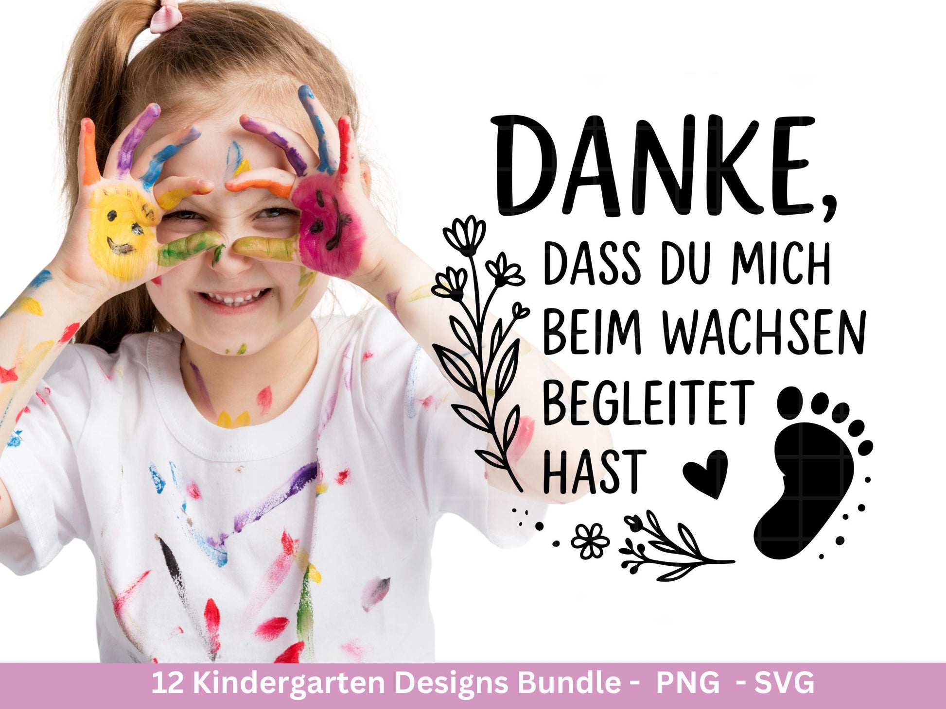 Erzieherin Plotterdatei Bundle – Danke Kindergarten Abschied | Deutsche Sprüche SVG | Geschenk Erzieherin | Cricut Silhouette | Laserdatei