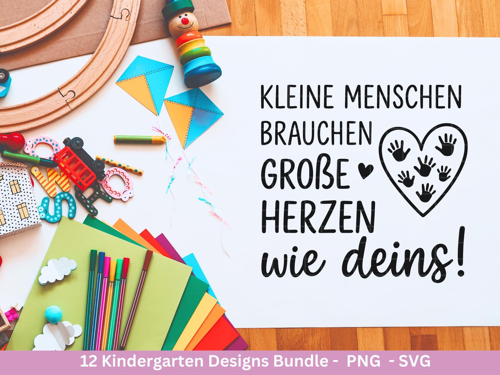 Erzieherin Plotterdatei Bundle – Danke Kindergarten Abschied | Deutsche Sprüche SVG | Geschenk Erzieherin | Cricut Silhouette | Laserdatei