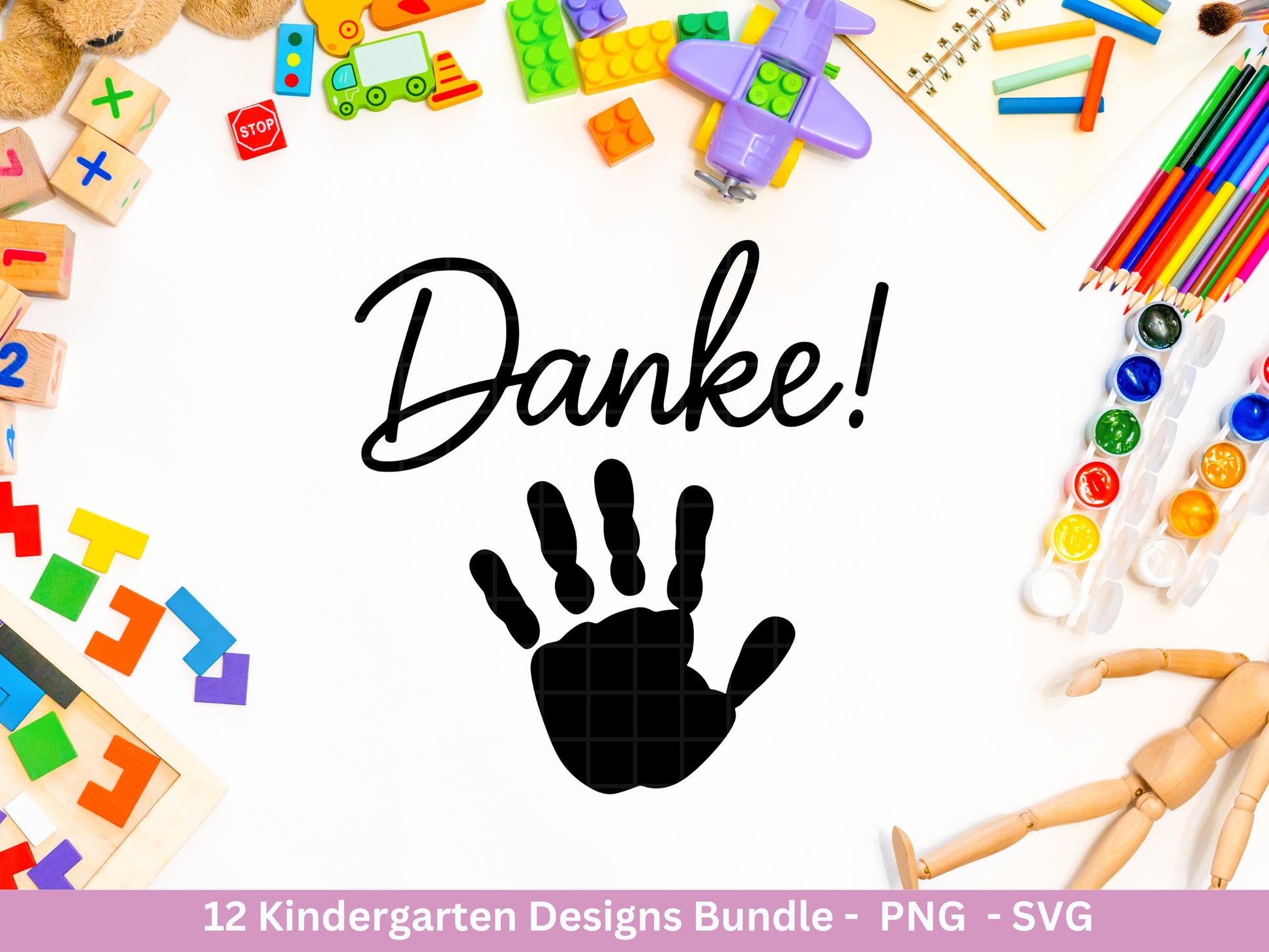 Erzieherin Plotterdatei Bundle – Danke Kindergarten Abschied | Deutsche Sprüche SVG | Geschenk Erzieherin | Cricut Silhouette | Laserdatei
