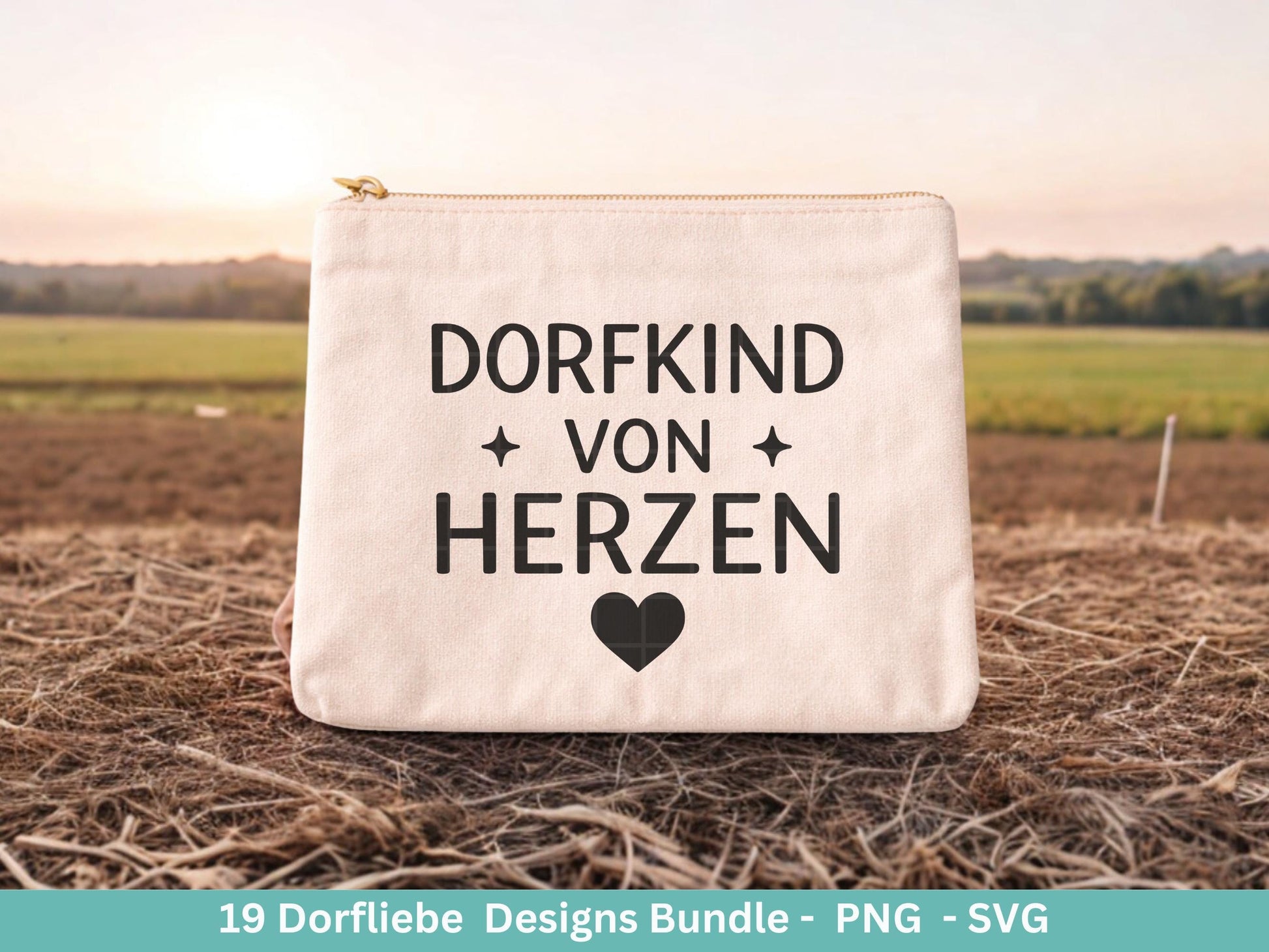 Dorfleben Plotterdatei Bundle – Dorfkind Sprüche & Bauernhof Motive | Landliebe SVG PNG | Traktor | Cricut | Laserdatei Holzgravur Geschenk