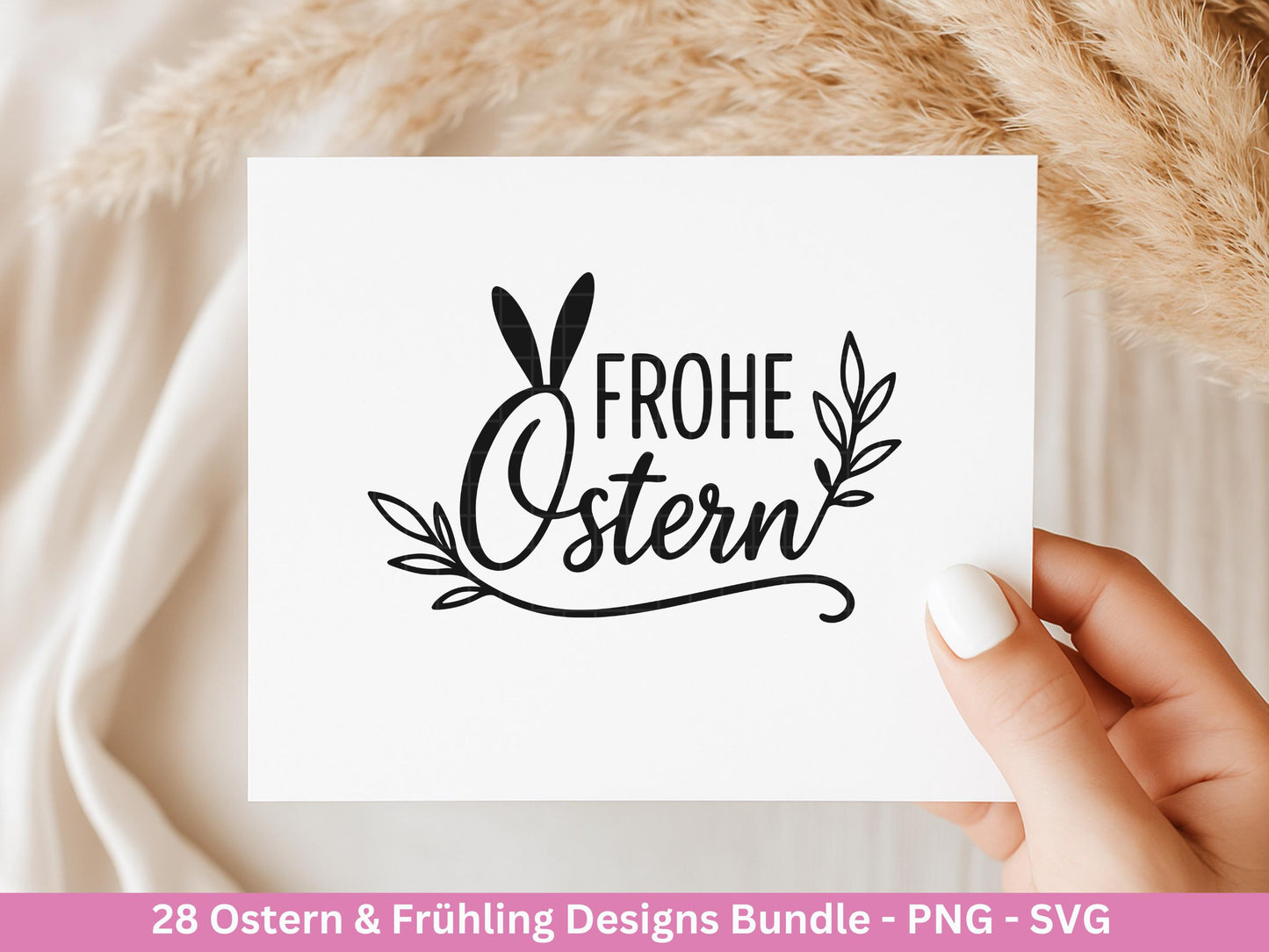 Ostern & Frühling Plotterdatei Bundle – Frohe Ostern Sprüche | Hasen Motive | Deutsche Ostergrüße SVG | Hallo Frühling | Cricut Laserdatei