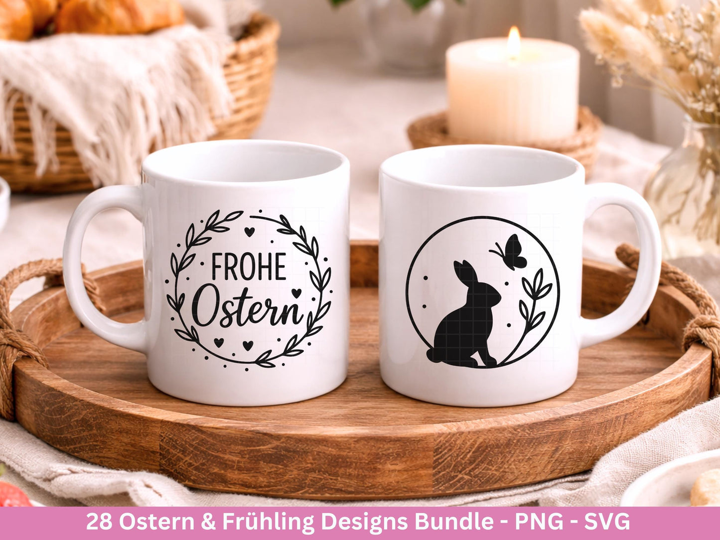 Ostern & Frühling Plotterdatei Bundle – Frohe Ostern Sprüche | Hasen Motive | Deutsche Ostergrüße SVG | Hallo Frühling | Cricut Laserdatei