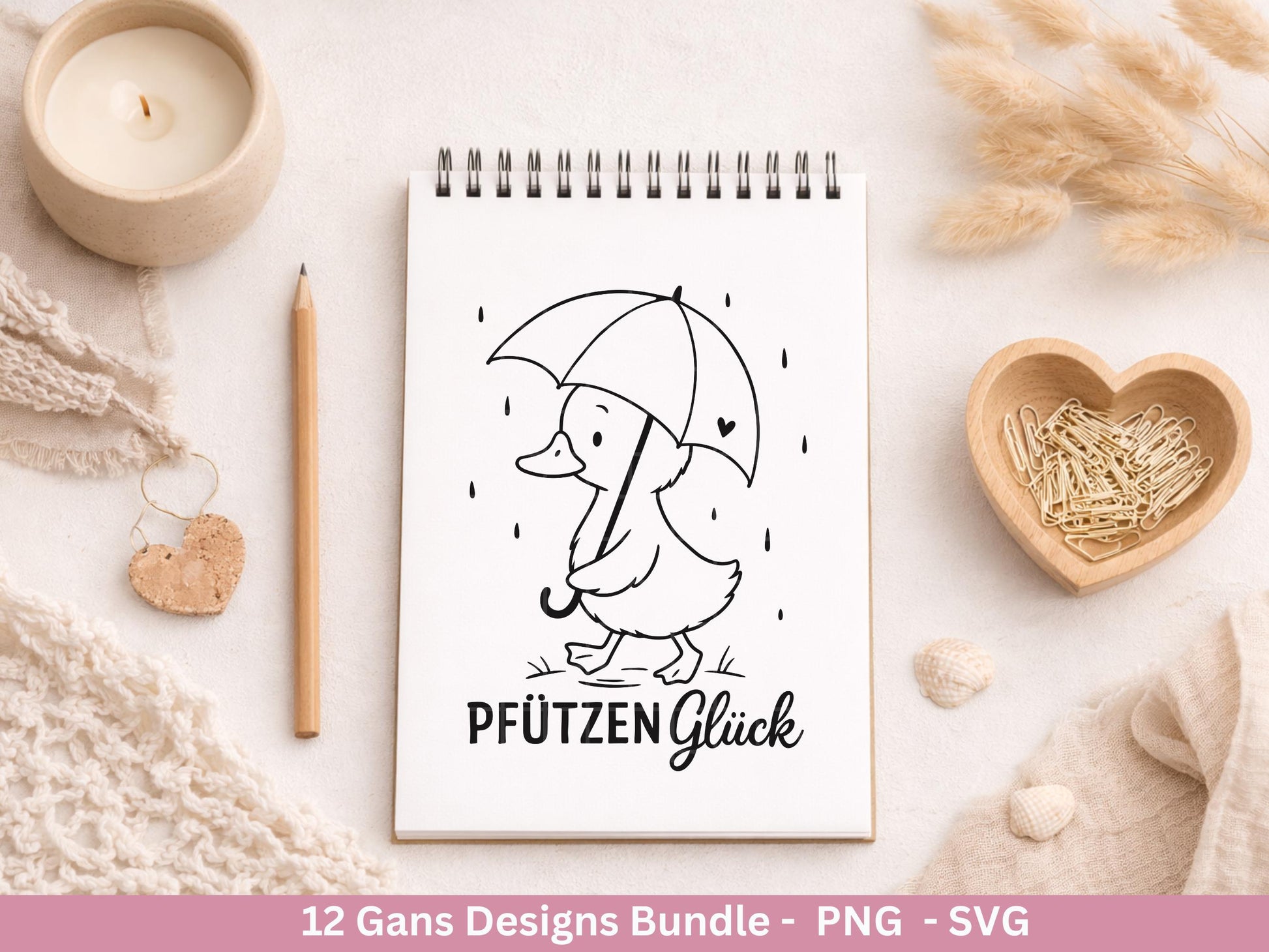 Gans Plotterdatei Bundle – Frühlings Gans Motive & Wortspiele | Hallo Frühling | Frohe Ostern Sprüche SVG PNG | Cricut | Laserdatei Geschenk