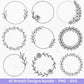Blumenkranz Plotterdatei Bundle – 42 Kränze SVG PNG | Lorbeerkranz Monogramm Rahmen | Hochzeit Boho Deko | Cricut | Laserdatei Holzgravur
