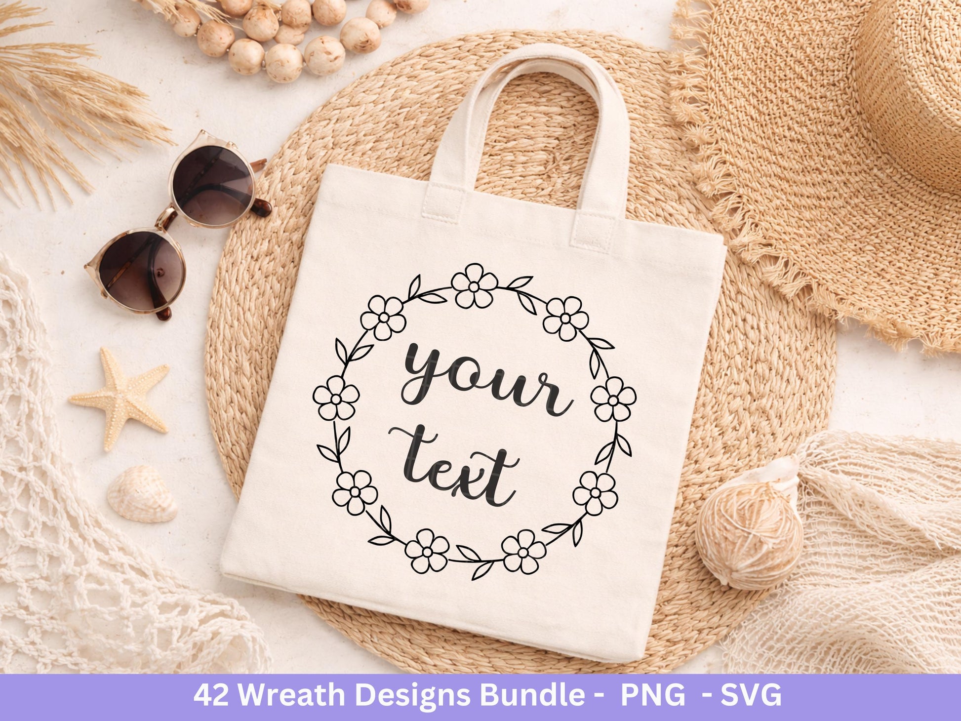 Blumenkranz Plotterdatei Bundle – 42 Kränze SVG PNG | Lorbeerkranz Monogramm Rahmen | Hochzeit Boho Deko | Cricut | Laserdatei Holzgravur
