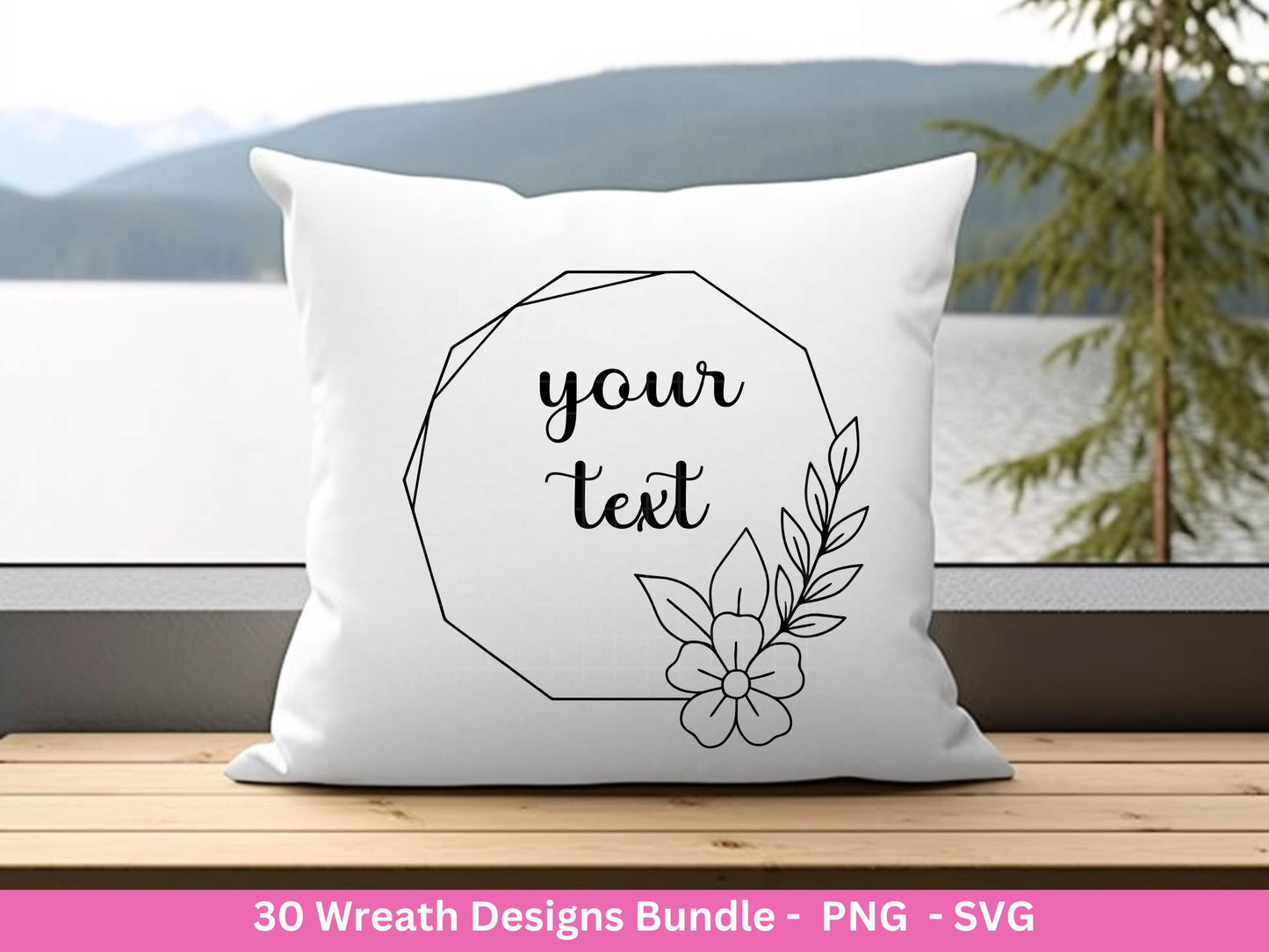 Blumenkranz Plotterdatei Bundle – 30 Kränze SVG PNG | Lorbeerkranz Monogramm Rahmen | Hochzeit Boho Deko | Cricut | Laserdatei Holzgravur