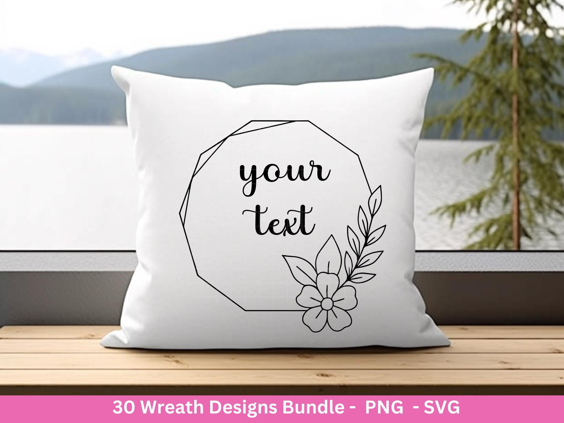 Blumenkranz Plotterdatei Bundle – 30 Kränze SVG PNG | Lorbeerkranz Monogramm Rahmen | Hochzeit Boho Deko | Cricut | Laserdatei Holzgravur