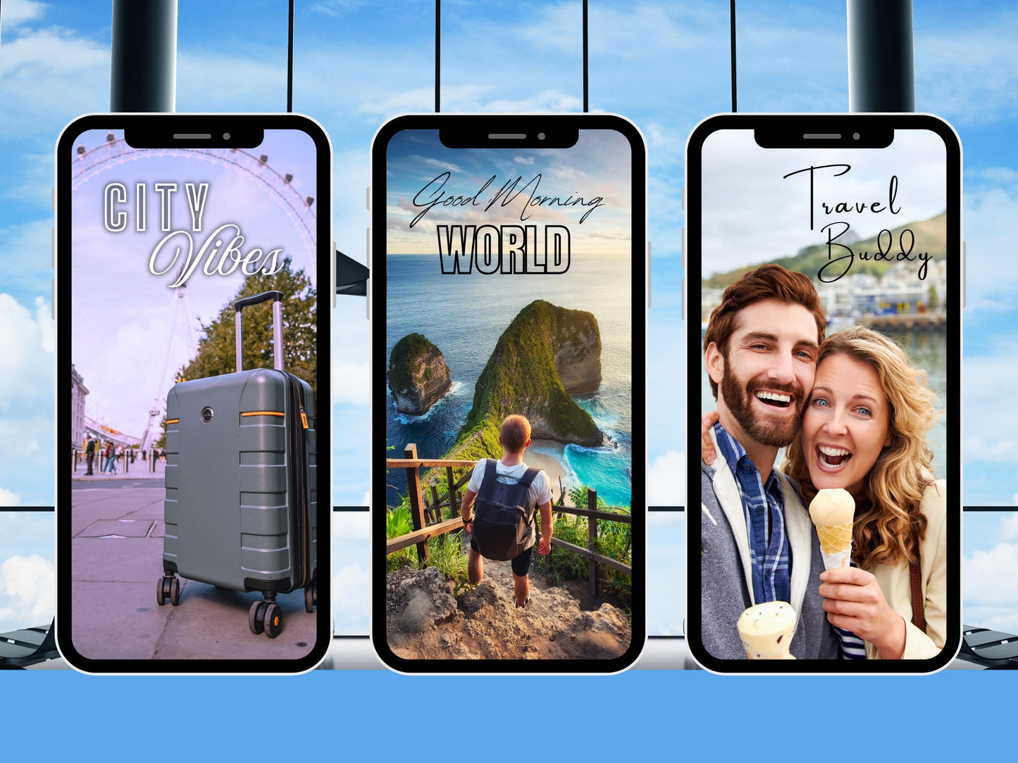 140 Instagram Story Sticker Reisen – Travel & Urlaub Sprüche Deutsch Englisch | Sommer Strand Vibes | Content Creator | Insta Story PNG