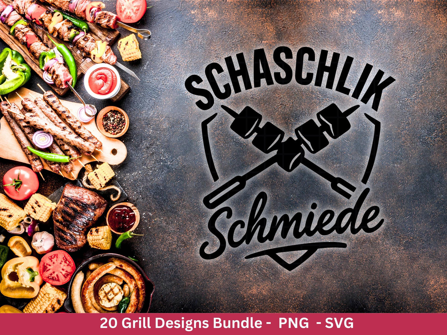 Grillen Plotterdatei Bundle – Grillmeister & BBQ Sprüche SVG | König des Grills Motive | Männer Geschenk | Cricut | Laserdatei Holzgravur