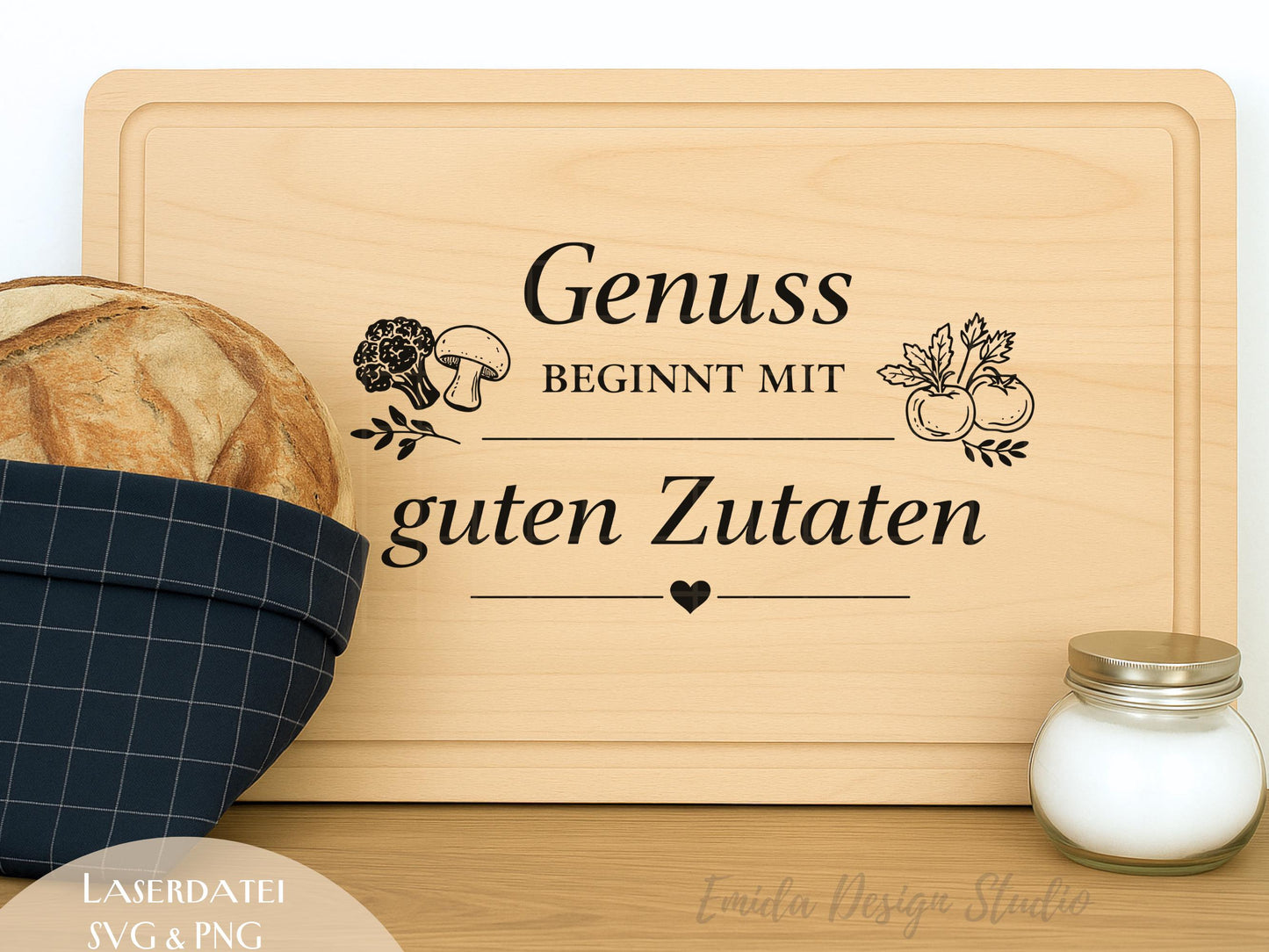 Laserdatei Küchen Sprüche Bundle – Schneidebrett Gravur SVG | Holzbrett Küche | Essen & Familie Zitate | Koch Geschenkidee | Plotterdatei