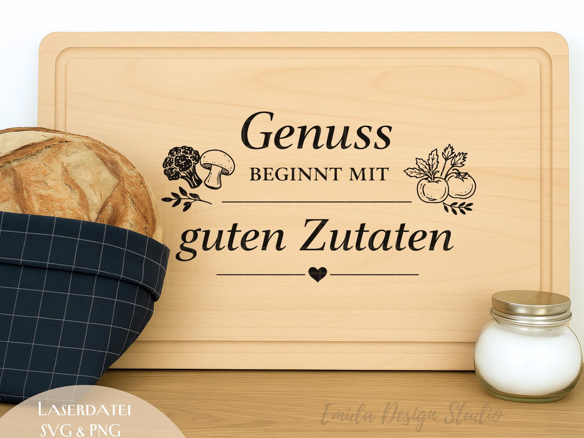 Laserdatei Küchen Sprüche Bundle – Schneidebrett Gravur SVG | Holzbrett Küche | Essen & Familie Zitate | Koch Geschenkidee | Plotterdatei
