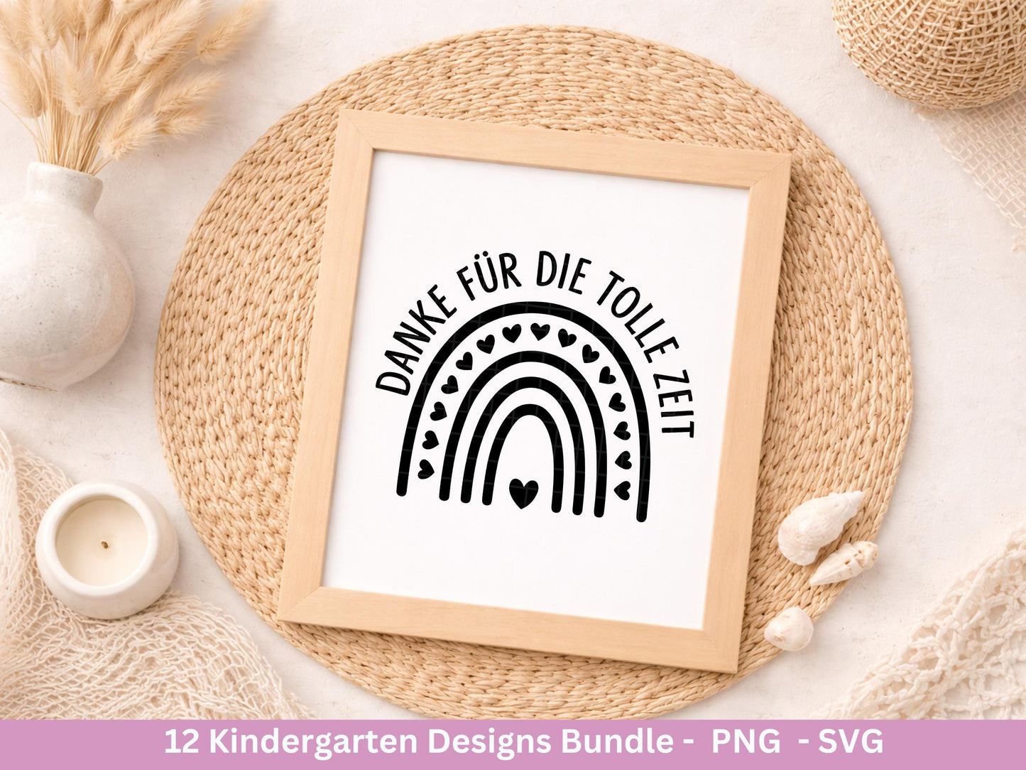 Erzieherin Plotterdatei Bundle – Danke Kindergarten Abschied | Deutsche Sprüche SVG | Geschenk Erzieherin | Cricut Silhouette | Laserdatei