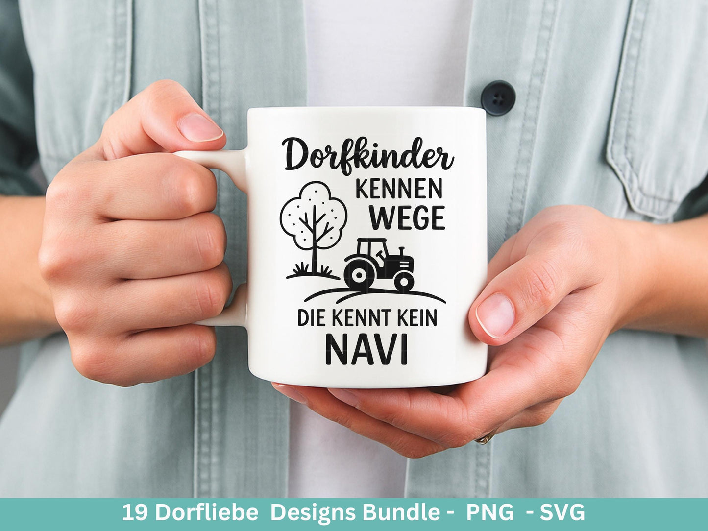 Dorfleben Plotterdatei Bundle – Dorfkind Sprüche & Bauernhof Motive | Landliebe SVG PNG | Traktor | Cricut | Laserdatei Holzgravur Geschenk