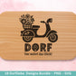 Dorfleben Plotterdatei Bundle – Dorfkind Sprüche & Bauernhof Motive | Landliebe SVG PNG | Traktor | Cricut | Laserdatei Holzgravur Geschenk