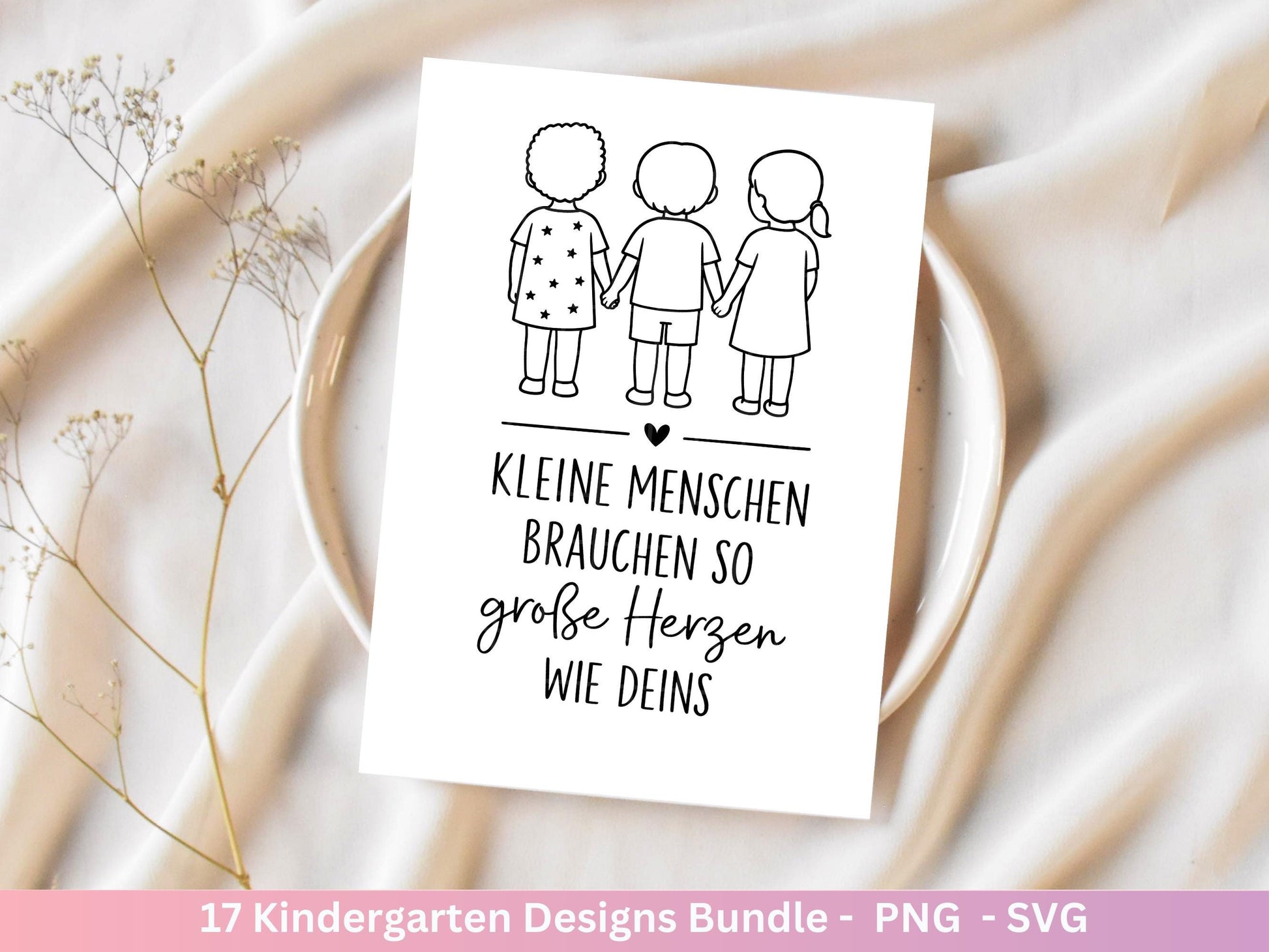 Erzieherin Plotterdatei Bundle – Danke Sprüche Kindergarten Abschied | Geschenk Erzieher & Erzieherin SVG | Cricut | Laserdatei Holzgravur