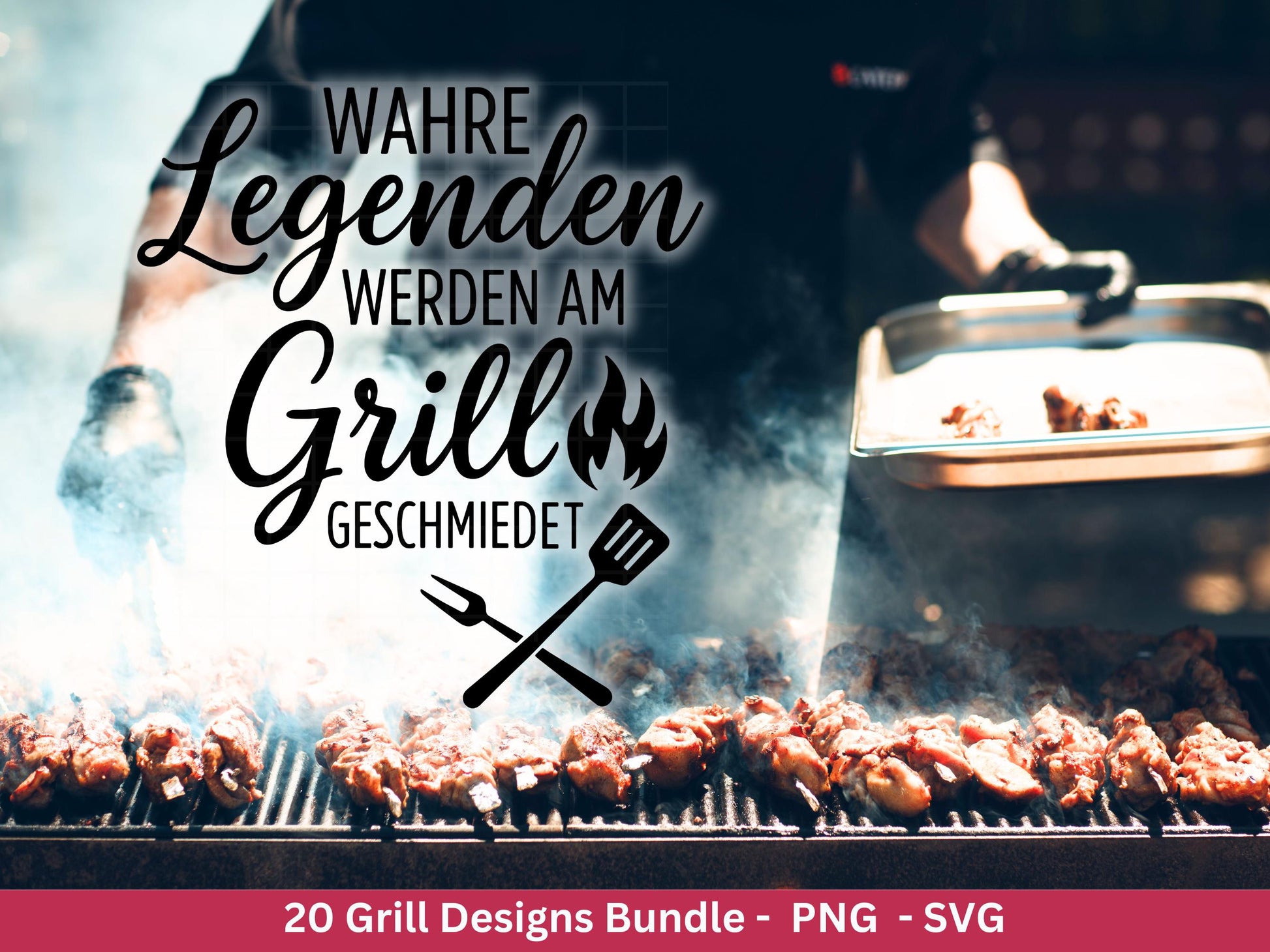Grillen Plotterdatei Bundle – Grillmeister & BBQ Sprüche SVG | König des Grills Motive | Männer Geschenk | Cricut | Laserdatei Holzgravur