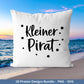Piraten Plotterdatei Bundle – Kinder Pirat Sprüche & Motive SVG PNG | Ahoi Kindergeburtstag | T-Shirt Einladung Geschenk | Cricut Laserdatei