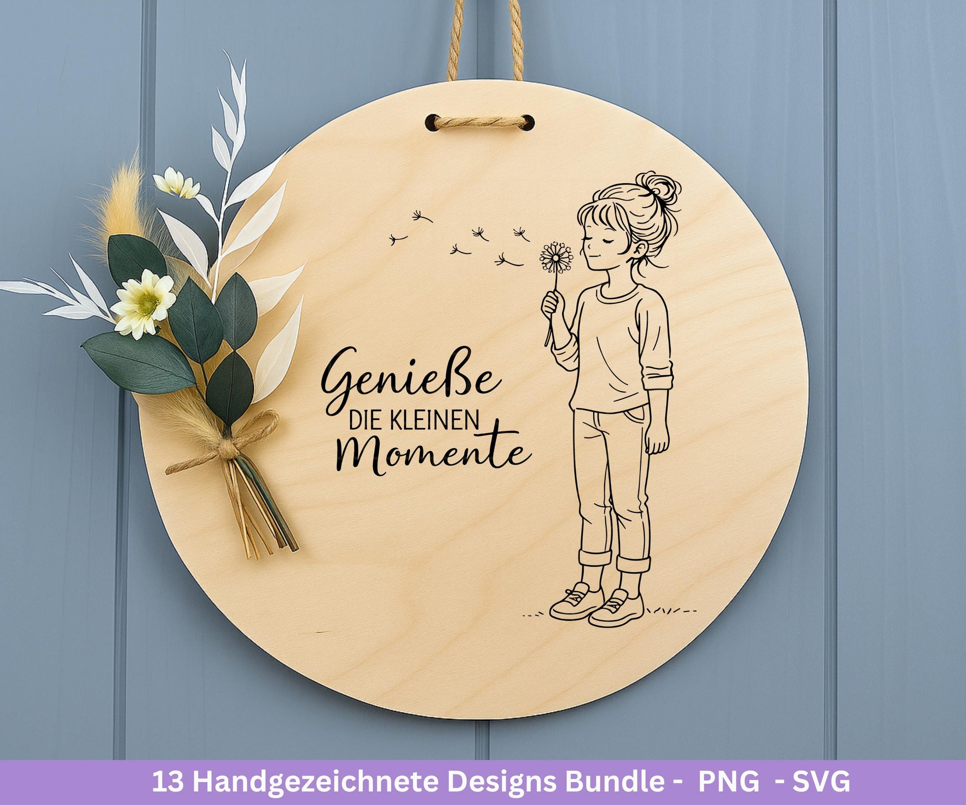 Handgezeichnete Mädchen Plotterdatei Bundle – Positive Sprüche SVG PNG | Cricut Silhouette | Laserdatei | Geschenk Freundin | Motivation