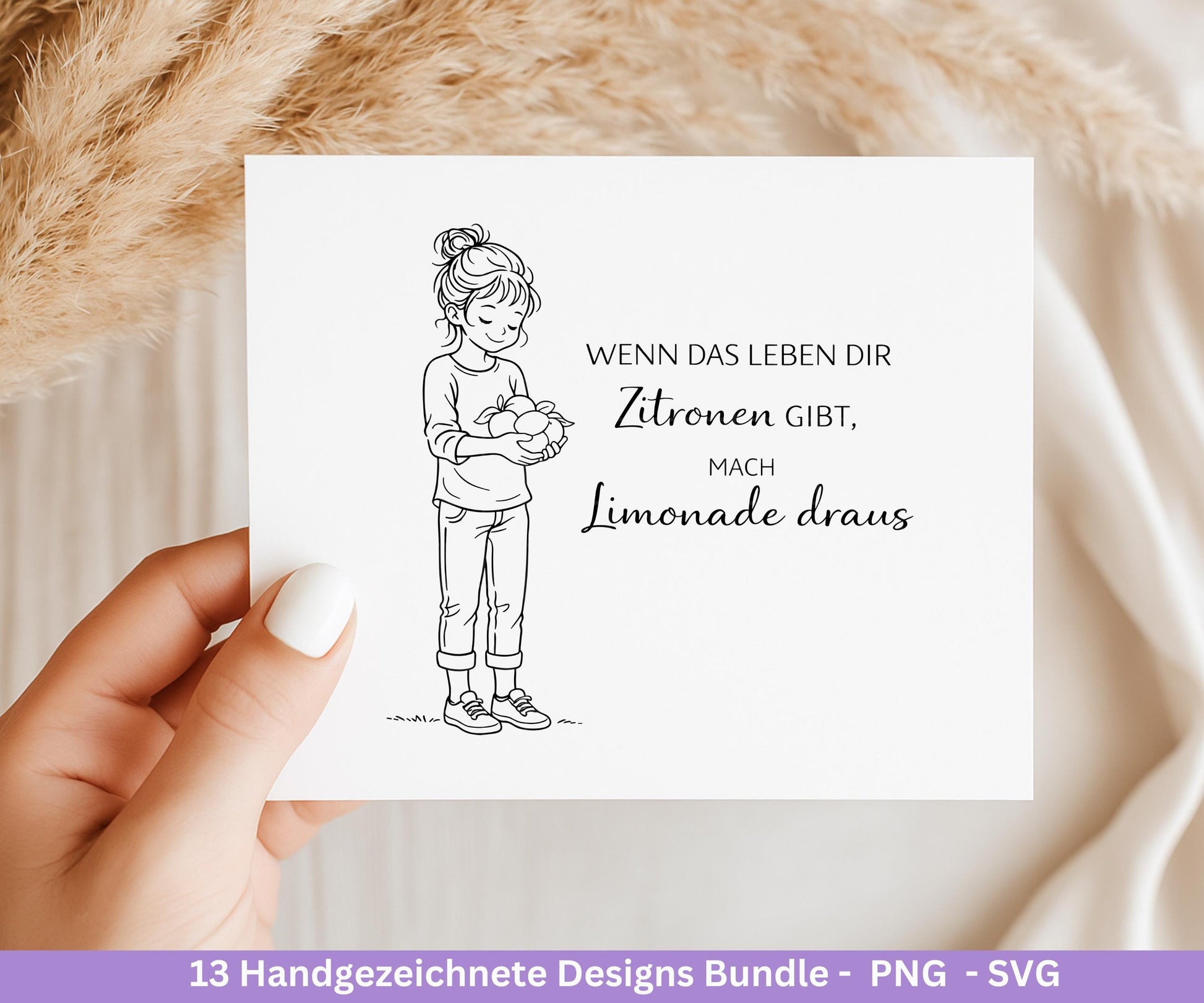 Handgezeichnete Mädchen Plotterdatei Bundle – Positive Sprüche SVG PNG | Cricut Silhouette | Laserdatei | Geschenk Freundin | Motivation