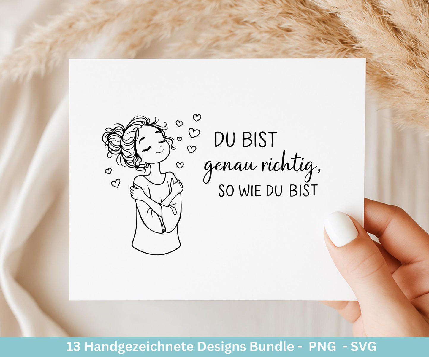 Positive Sprüche Mädchen SVG Bundle – Handgezeichnete Line Art Frauen | Plotterdatei Cricut | Laserdatei | Geschenk Freundin | Motivation