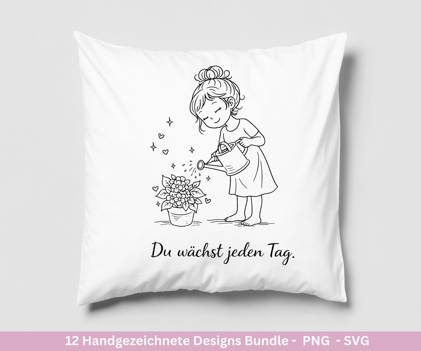 Positive Sprüche Mädchen SVG Bundle – Handgezeichnete Line Art Frauen | Plotterdatei Cricut | Laserdatei | Geschenk Freundin | Motivation