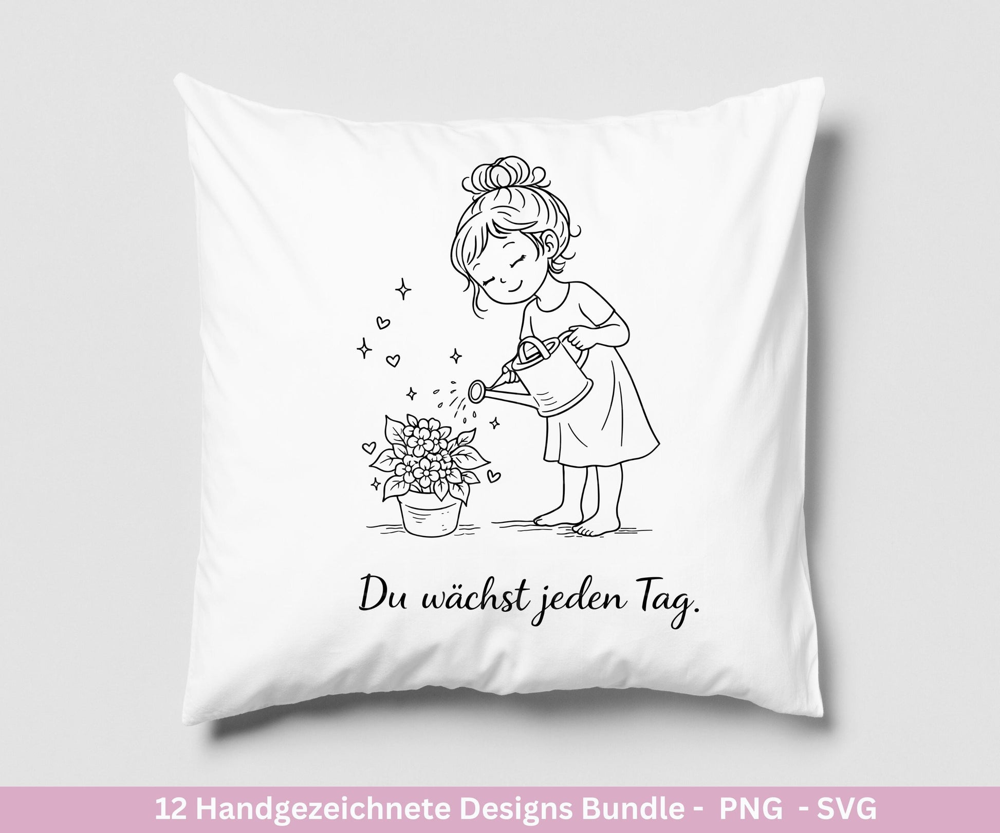 Positive Sprüche Mädchen SVG Bundle – Handgezeichnete Line Art Frauen | Plotterdatei Cricut | Laserdatei | Geschenk Freundin | Motivation