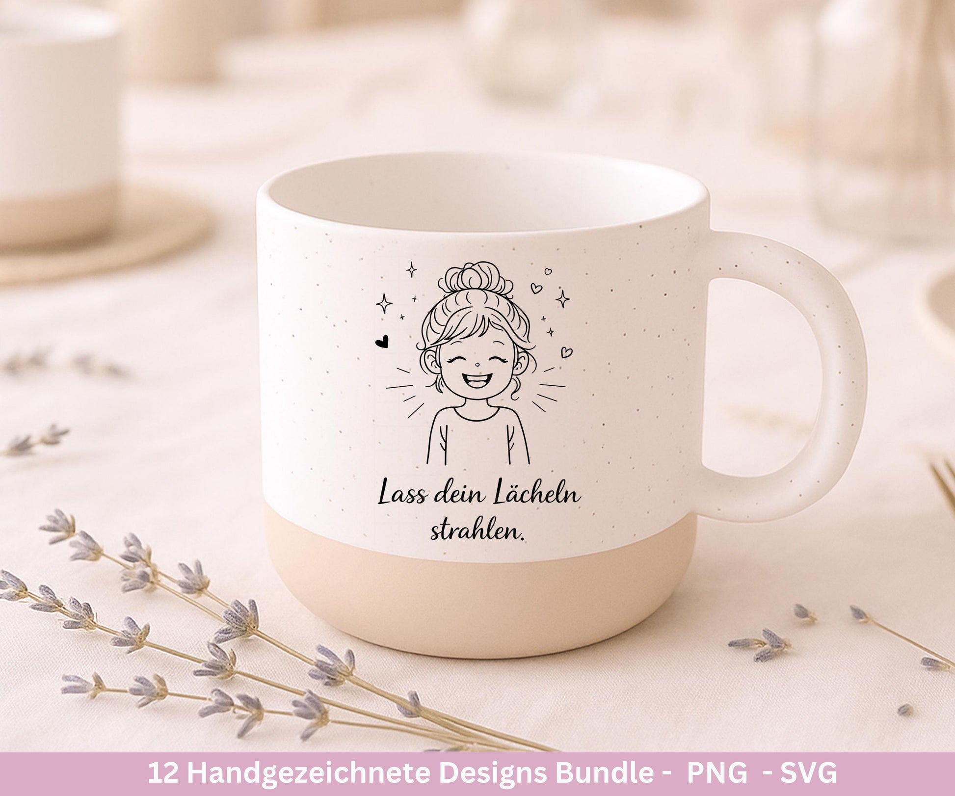 Positive Sprüche Mädchen SVG Bundle – Handgezeichnete Line Art Frauen | Plotterdatei Cricut | Laserdatei | Geschenk Freundin | Motivation