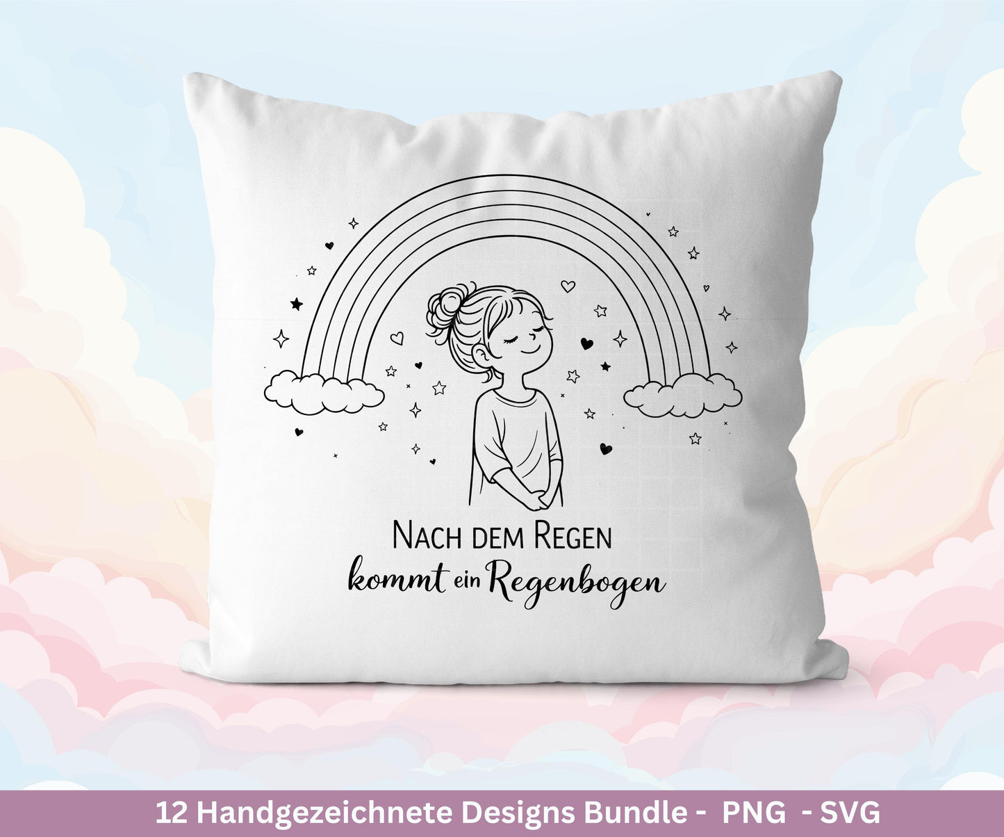 Handgezeichnete Frauen SVG | Sketch Bundle mit Sprüchen | Plotterdatei Laserdatei | Geschenkidee Freundin | Cricut Silhouette Design Datei